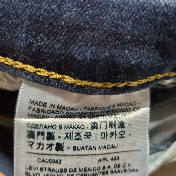 Levi's Classic Straight Womens Tag Size 6 (28x28) Denim Blue Jeans Stretch - Picture 7 of 12